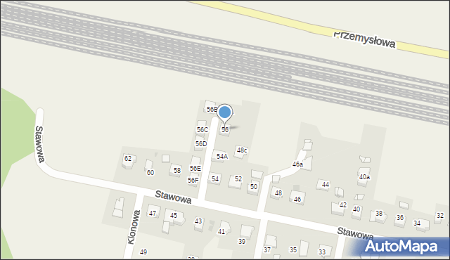 Pawłowice, Stawowa, 56, mapa Pawłowice