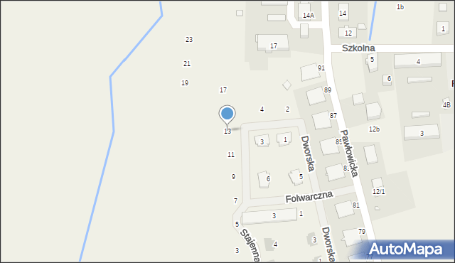 Pawłowice, Stajenna, 13, mapa Pawłowice