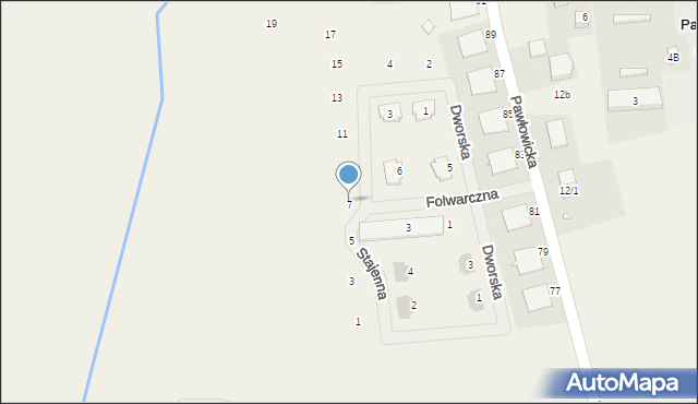Pawłowice, Stajenna, 7, mapa Pawłowice