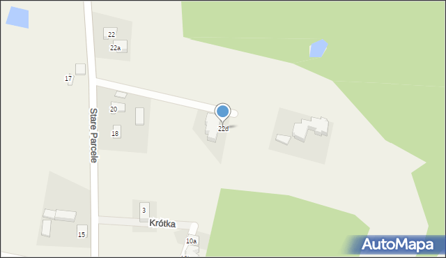 Pawłowo, Stare Parcele, 22d, mapa Pawłowo