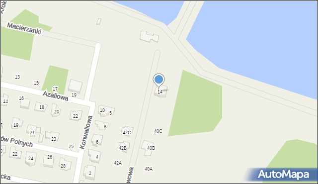 Pęcice, Stawowa, 14, mapa Pęcice
