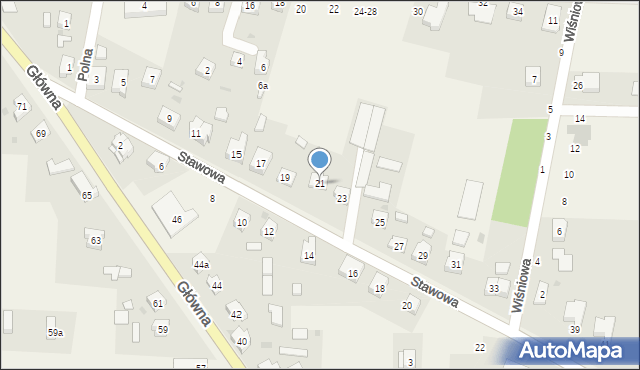 Pęgów, Stawowa, 21, mapa Pęgów