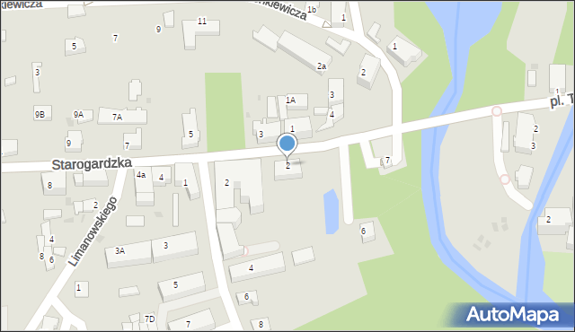 Pelplin, Starogardzka, 2, mapa Pelplin
