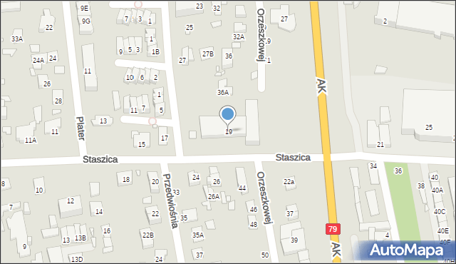 Piaseczno, Staszica Stanisława, 19, mapa Piaseczno