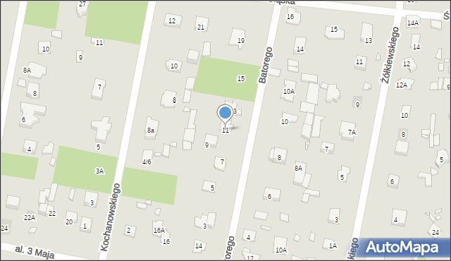 Piaseczno, Stefana Batorego, 11, mapa Piaseczno