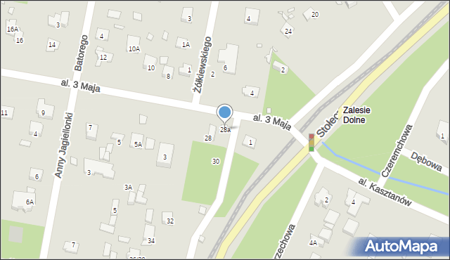 Piaseczno, Stołeczna, 28a, mapa Piaseczno