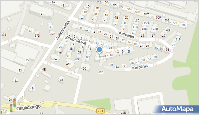 Piaseczno, Strumykowa, 10B, mapa Piaseczno