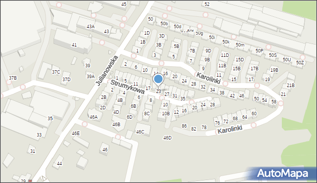 Piaseczno, Strumykowa, 23, mapa Piaseczno