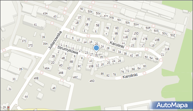 Piaseczno, Strumykowa, 31, mapa Piaseczno