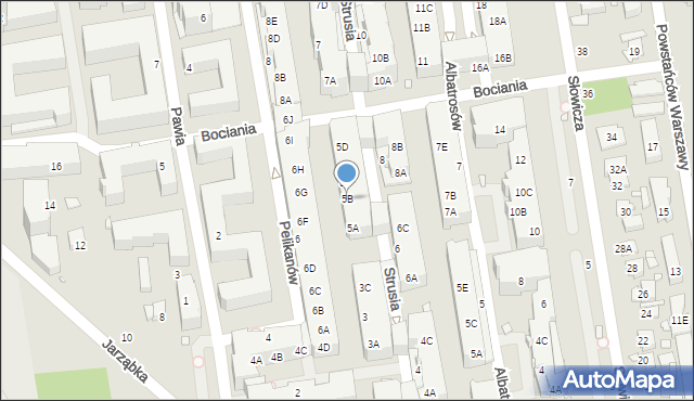 Piaseczno, Strusia, 5B, mapa Piaseczno