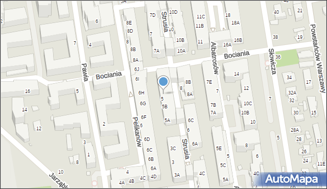 Piaseczno, Strusia, 5C, mapa Piaseczno