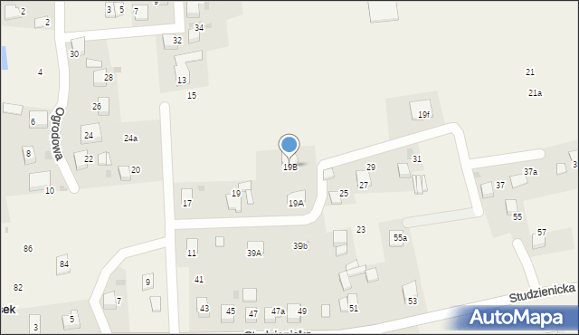 Piasek, Studzienicka, 19B, mapa Piasek