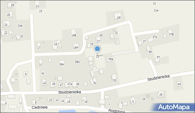 Piasek, Studzienicka, 23, mapa Piasek