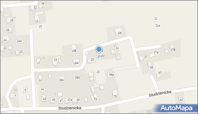 Piasek, Studzienicka, 27, mapa Piasek