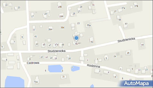 Piasek, Studzienicka, 51, mapa Piasek