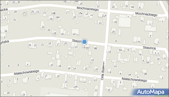 Piastów, Staszica Stanisława, 11A, mapa Piastów