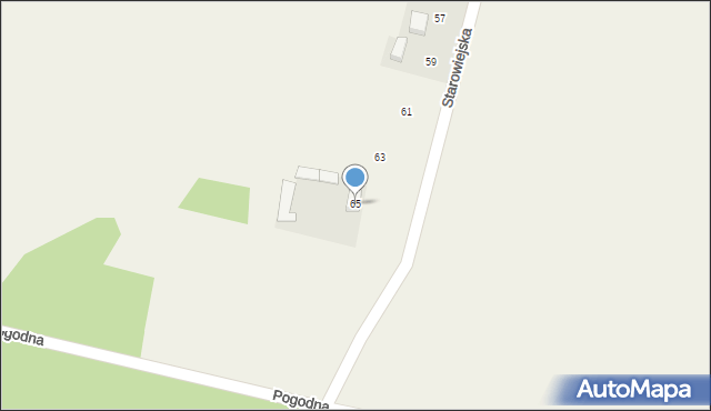 Piastów, Starowiejska, 65, mapa Piastów