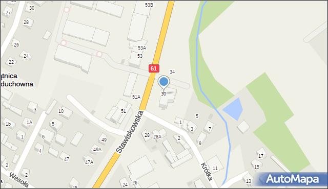 Piątnica Poduchowna, Stawiskowska, 30, mapa Piątnica Poduchowna