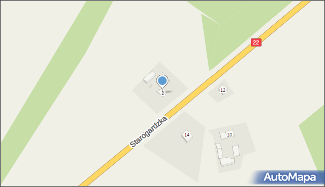 Piece, Starogardzka, 2, mapa Piece