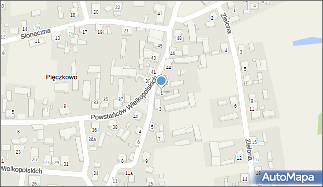 Pięczkowo, Studzienna, 1, mapa Pięczkowo