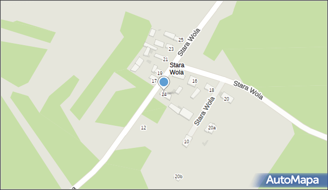 Piekoszów, Stara Wola, 14, mapa Piekoszów