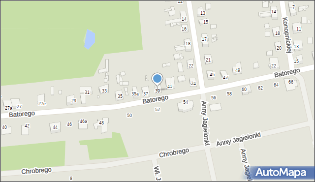 Pieńsk, Stefana Batorego, 39, mapa Pieńsk