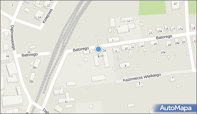 Pieńsk, Stefana Batorego, 4, mapa Pieńsk