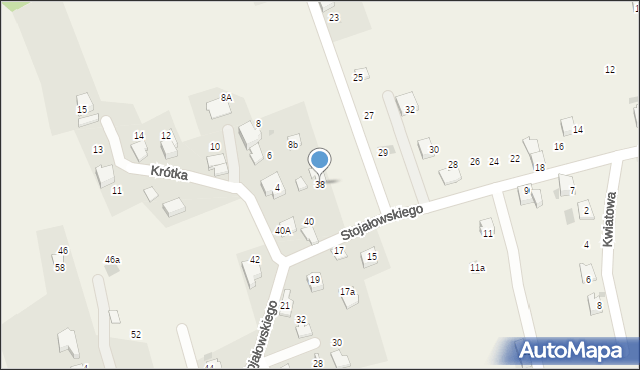 Pietrzykowice, Stojałowskiego Stanisława, ks., 38, mapa Pietrzykowice