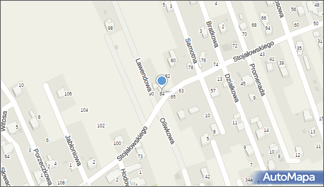 Pietrzykowice, Stojałowskiego Stanisława, ks., 84, mapa Pietrzykowice