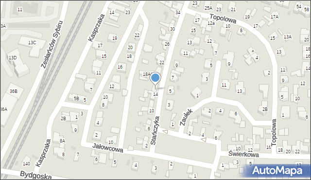 Piła, Stańczyka, 16, mapa Piły