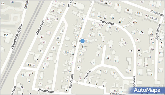 Piła, Stańczyka, 9, mapa Piły