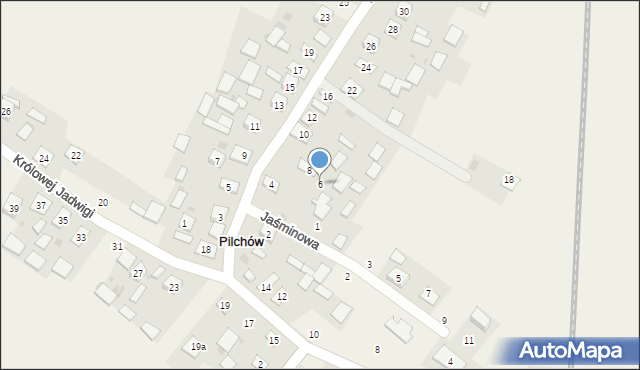 Pilchów, Starowiejska, 6, mapa Pilchów