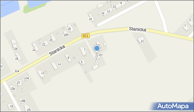 Pilchowice, Stanicka, 1, mapa Pilchowice