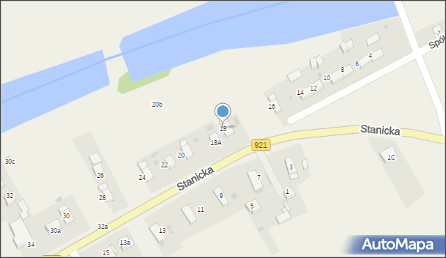 Pilchowice, Stanicka, 18, mapa Pilchowice