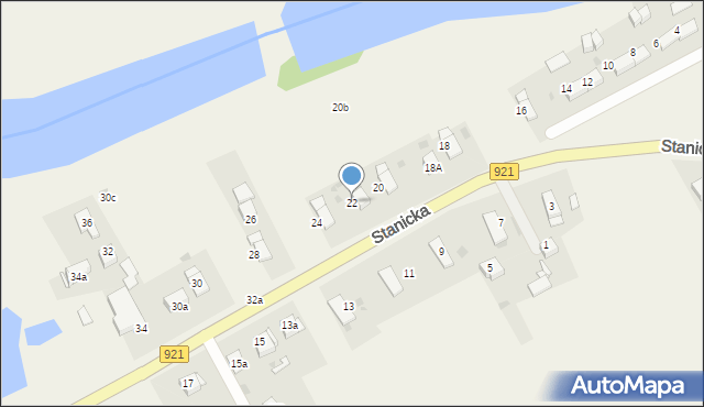 Pilchowice, Stanicka, 22, mapa Pilchowice