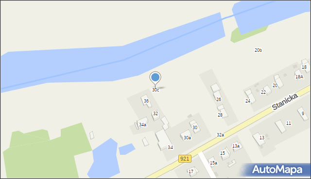 Pilchowice, Stanicka, 30c, mapa Pilchowice