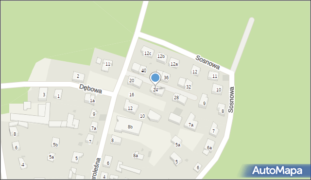 Pilchowo, Staroleśna, 24, mapa Pilchowo
