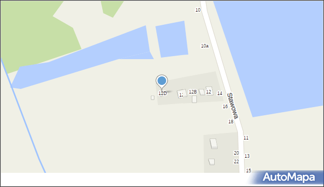 Piłka, Stawowa, 12D, mapa Piłka