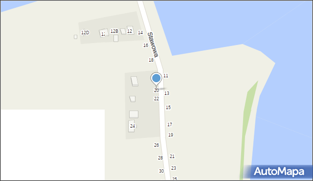 Piłka, Stawowa, 20, mapa Piłka