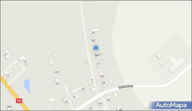 Pilzno, Staszica Stanisława, 39A, mapa Pilzno
