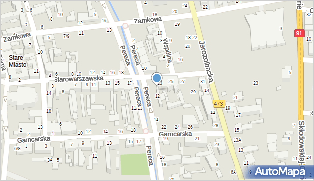 Piotrków Trybunalski, Starowarszawska, 21, mapa Piotrków Trybunalski