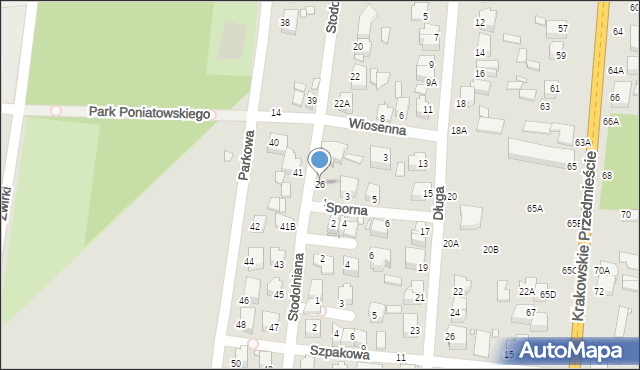 Piotrków Trybunalski, Stodolniana, 26, mapa Piotrków Trybunalski