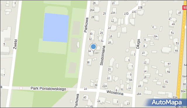 Piotrków Trybunalski, Stodolniana, 35, mapa Piotrków Trybunalski