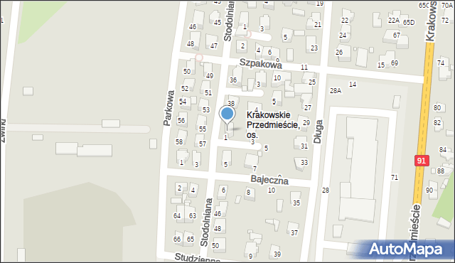 Piotrków Trybunalski, Stodolniana, 40, mapa Piotrków Trybunalski