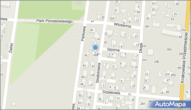 Piotrków Trybunalski, Stodolniana, 41B, mapa Piotrków Trybunalski