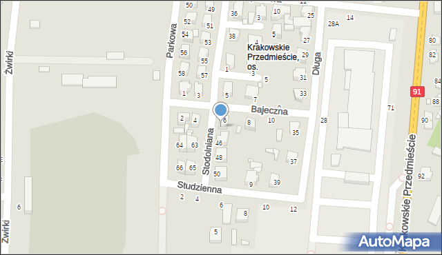 Piotrków Trybunalski, Stodolniana, 44, mapa Piotrków Trybunalski