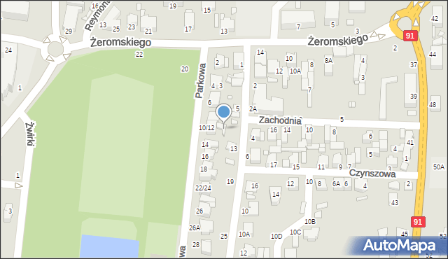 Piotrków Trybunalski, Stodolniana, 9/11, mapa Piotrków Trybunalski