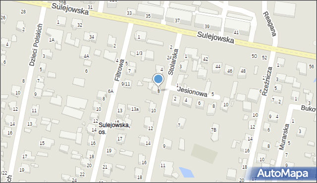 Piotrków Trybunalski, Stolarska, 8, mapa Piotrków Trybunalski