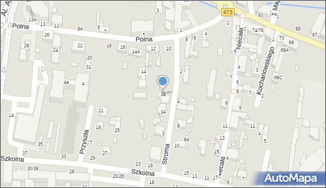 Piotrków Trybunalski, Stroma, 3B, mapa Piotrków Trybunalski