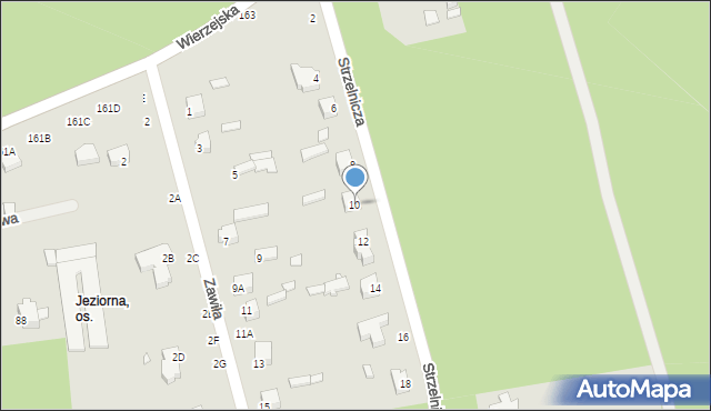 Piotrków Trybunalski, Strzelnicza, 10, mapa Piotrków Trybunalski